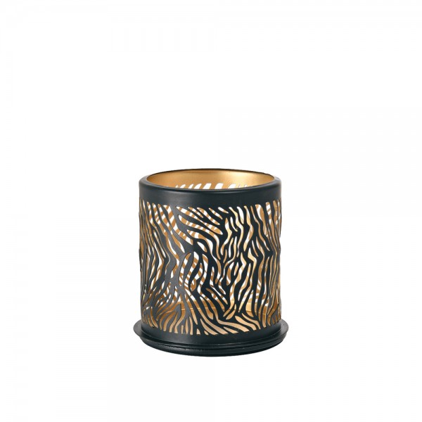 DUNI Kerzenhalter aus Metall 75 x 75 mm Safari Zebra