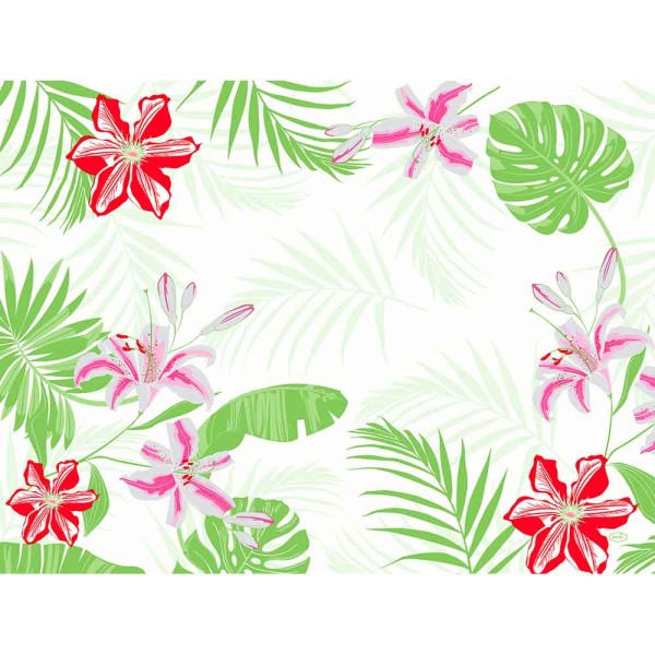 DUNI Tischset Papier 30 x 40 cm Tropical Lily