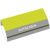 Gutschein-Klappkarte DIN Lang Circles Grün