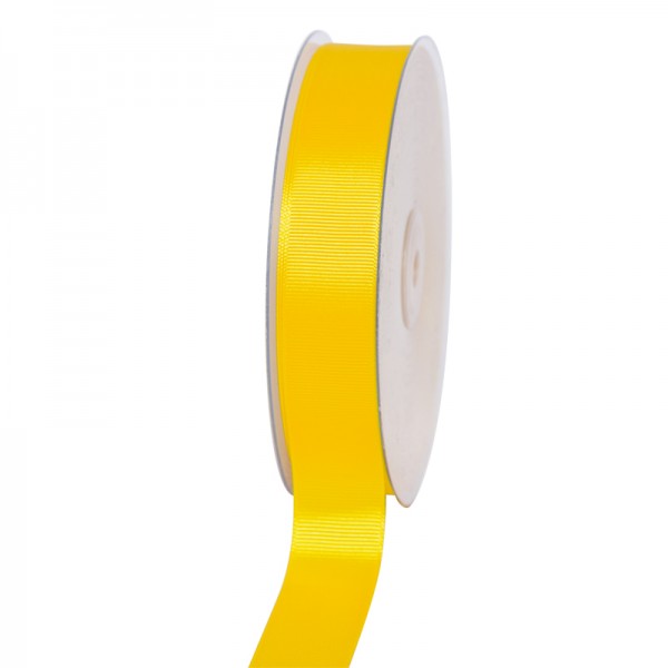 Geschenkband Grosgrain 25 mm/50Meter gelb