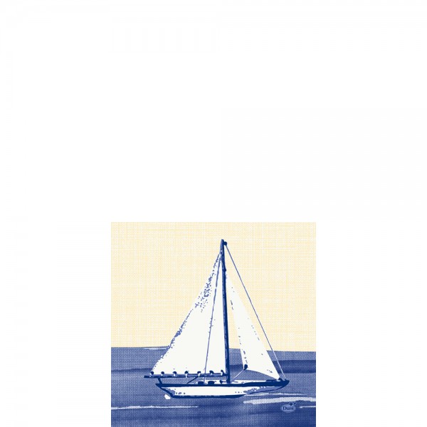 DUNI Zelltuch Serviette 24x24 cm 1/4F.Sailing