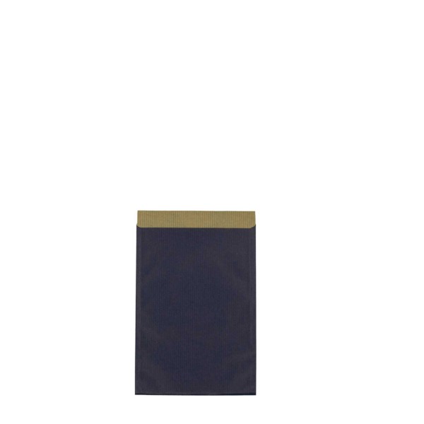 Geschenkflachbeutel 7x9cm Kraftpapier blau