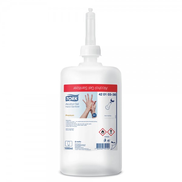 TORK Handedesinfektionssgel farblos 1 Liter 420103