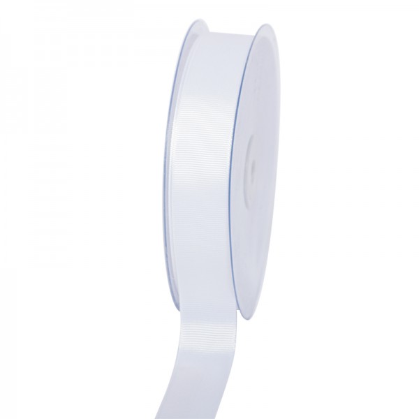 Geschenkband Grosgrain 25 mm/50Meter weiß