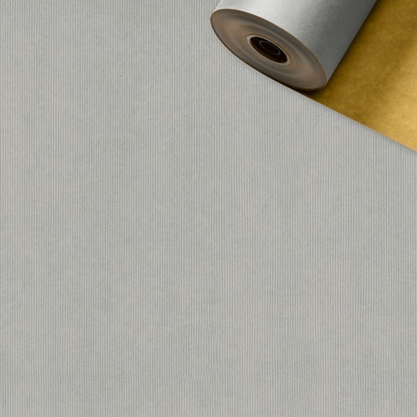 Stewo Geschenkpapier Rolle 70cm 250Meter silber/gold