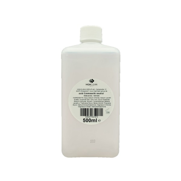 Axid Cremeseife neutral 500 ml. Euroflasche