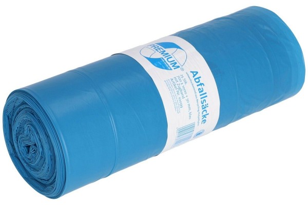 DEISS Zugbandsäcke aus Recyc. LDPE 120 Liter blau