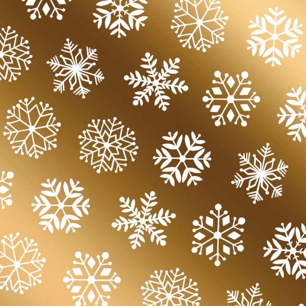 Geschenkpapier Rolle Schneeflocken Weihnachten 70cm 250Mete