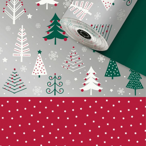 Geschenkpapier Rolle Weihnachten Baum 50cm 250Meter