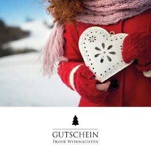 Gutschein-Klappkarte Winterheart
