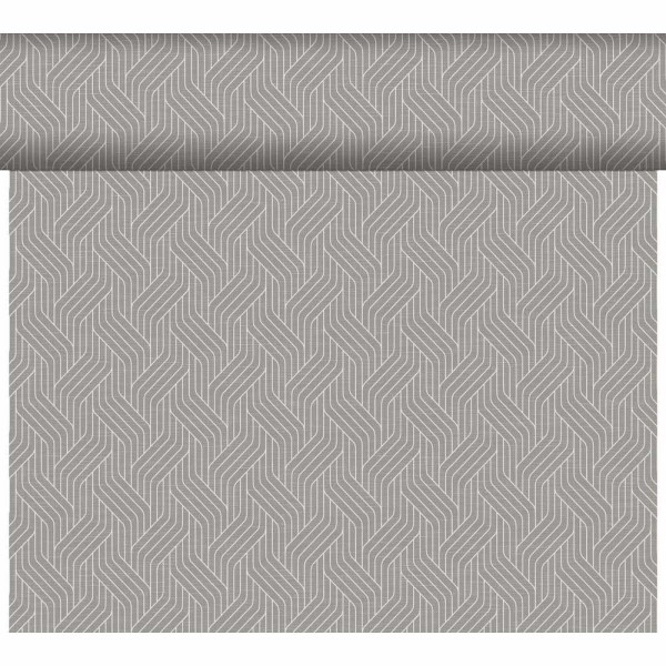 DUNI Tete-A-Tete Tischläufer Dunicel Woven granite grey