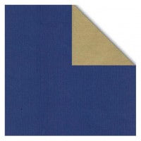Stewo Geschenkpapier Rolle 50cm 50Meter 2-seitig blau/gold