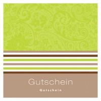 Gutschein-Klappkarte hellgrün/beige