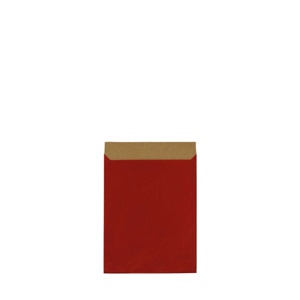 Geschenkflachbeutel 7x9cm Kraftpapier rot