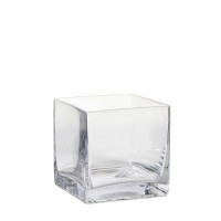 Glas Vase viereckig 12x12x12cm