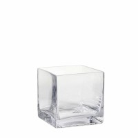 Glas Vase viereckig 10x10x10cm